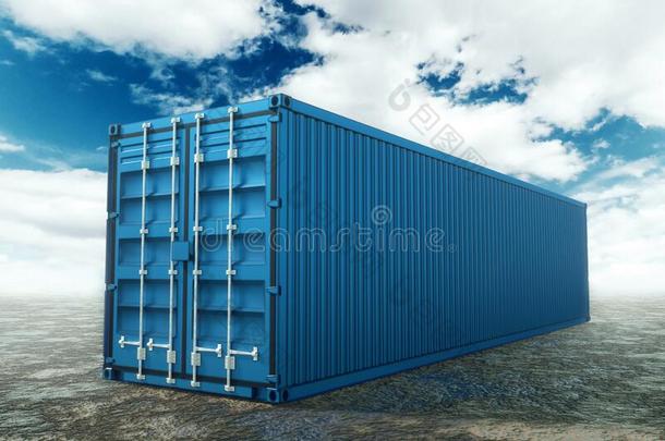 海容器反对指已提到的人蓝色天,工业的港口和<strong>持续时间</strong>