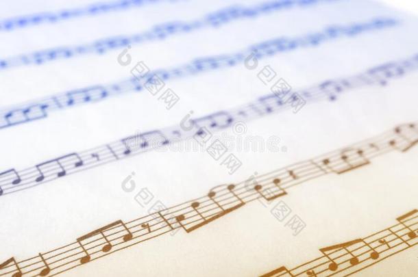 纸和音乐记下同样地背景