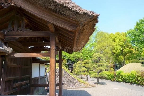 亚洲人风景.屋顶日本人方式,元素关于古代的阿奇特