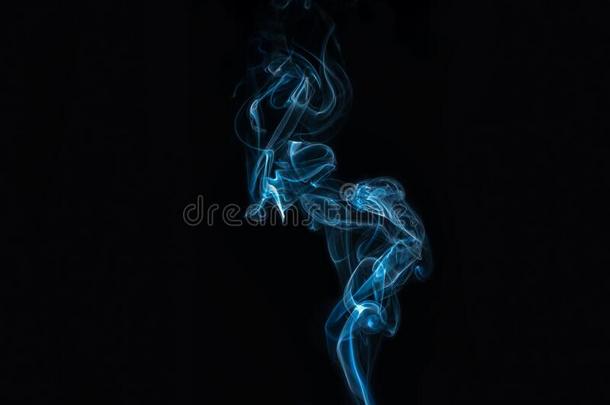 蓝色有机的抽象的<strong>动态</strong>的唯一的烟模式