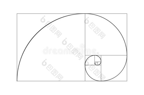 <strong>金色</strong>的比矢量部分螺旋部分.斐波纳契<strong>金色</strong>的