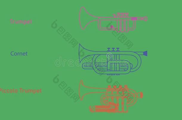 梗概短号,<strong>喇叭</strong>和短笛<strong>喇叭</strong>颜色外形图解