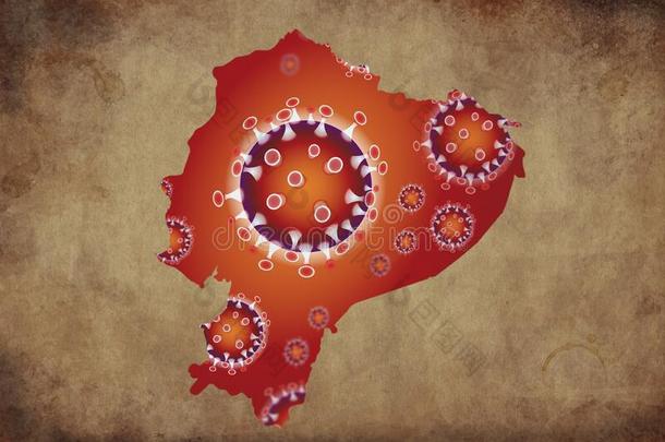 日冕形病毒地图厄瓜多尔,大流行的,流行病