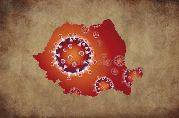 日冕形病毒地图罗马尼亚,大流行的,流行病