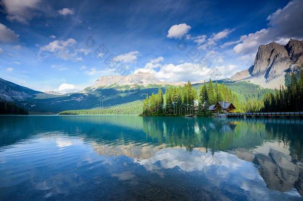 美丽的<strong>祖母绿</strong>湖,你好国家的公园,不列颠的哥伦比亚,Cana加拿大