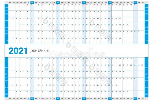日历每年的计划者样板为<strong>2021</strong>.可印刷的样板.wickets三柱门