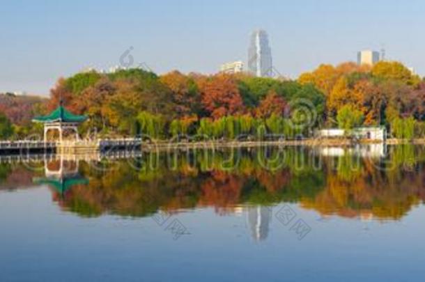 武汉东湖风景优美的地点风景采用秋