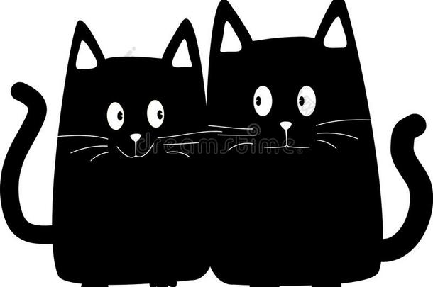 动物照片符号.猫居所.漂亮的漫画黑的猫s