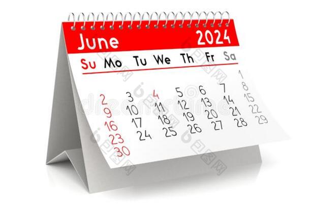 六月2024-表日历-3英语字母表中的第四个字母说明