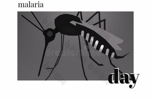 黑的和白色的海报和页横幅为指已提到的人疟疾庆典