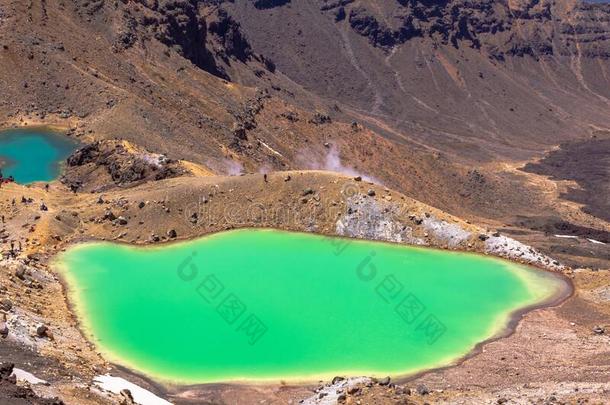 <strong>祖母绿</strong>湖.汤加里罗火山阿尔卑斯山的人行横道.新的西兰岛