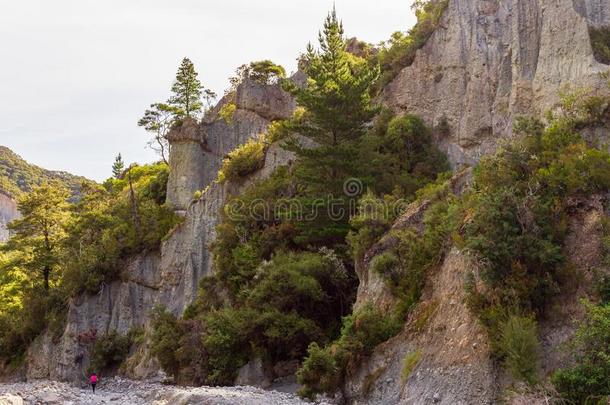 普坦吉鲁阿顶峰.陡峭的悬崖关于北方岛,新的西兰岛