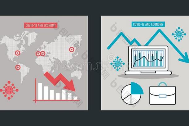 经济的经济衰退信息图和统计