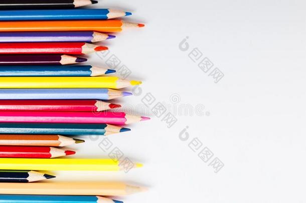 许多-有色的<strong>铅笔</strong>为<strong>绘</strong>画.敏锐的<strong>铅笔</strong>.