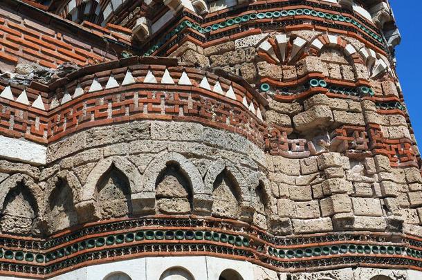 详述关于错综复杂的基督关于全能的主教堂,纳塞巴尔,Bulgaria保加利亚