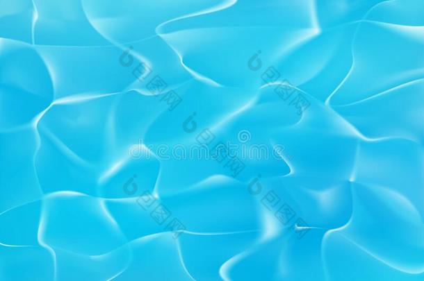 水质地蓝色表面游泳水池逐渐扩散的感觉