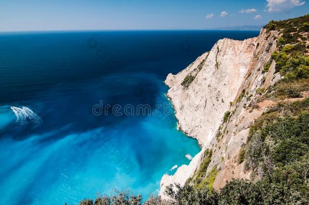 纳瓦吉奥海滩采用扎金索斯岛,希腊