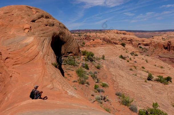 沙漠风景采用拱国家的公园,犹他州,美利坚合众国
