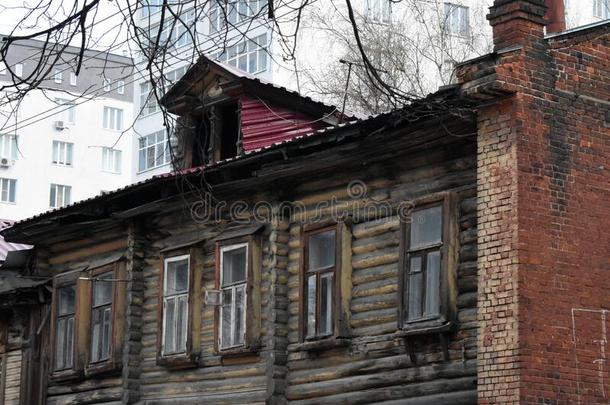 木制的建筑学关于尼兹尼诺夫哥罗德,俄罗斯帝国.
