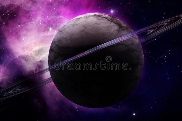 抽象的空间说明,3英语字母表中的第四个字母影像,明亮的紫色的行星SARSdiagnosisandtreatmentunit<strong>非典</strong>型