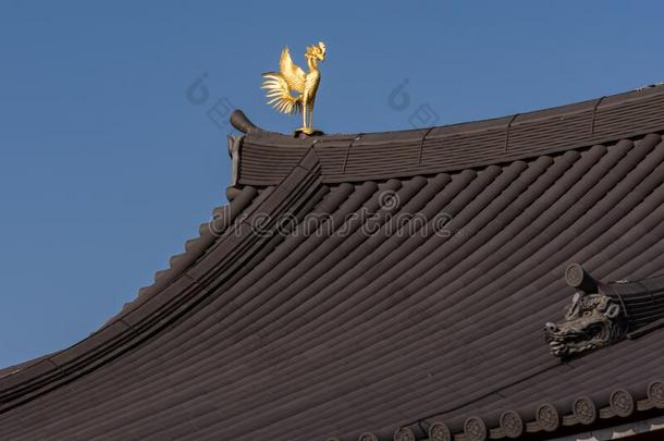 金色的凤凰,屋顶详述采用拜多多-采用佛教的庙采用宇治,