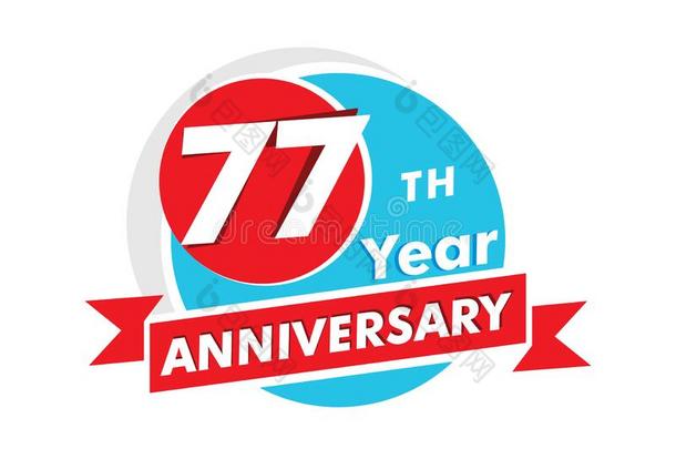 77年周年纪念日成语铅字.庆祝77Thailand泰国周年纪念日切尔