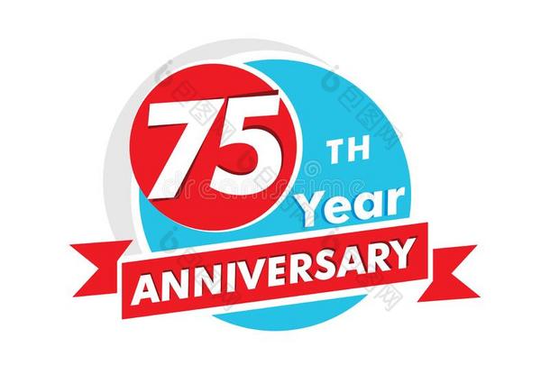 75年周年纪念日成语铅字.庆祝75Thailand泰国周年纪念日切尔