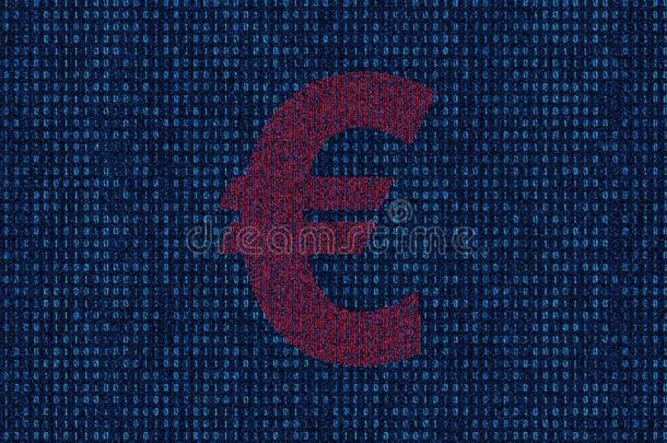 科技欧元货币象征,互联网财政的科技一