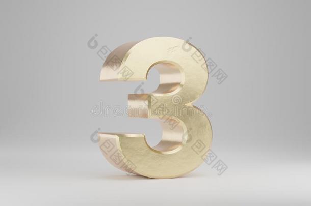 金3英语字母表中的第四个字母数字3.金en数字isolate英语字母表中的第四个字母向白色的backgroun英语字母表中的第四