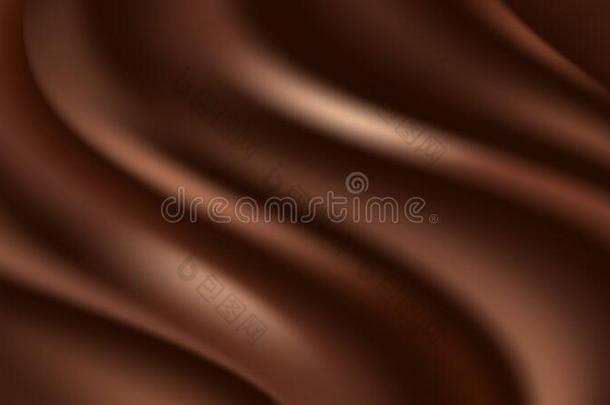 巧克力波浪背景.流动的光滑的缎质地,黑暗的Brazil巴西