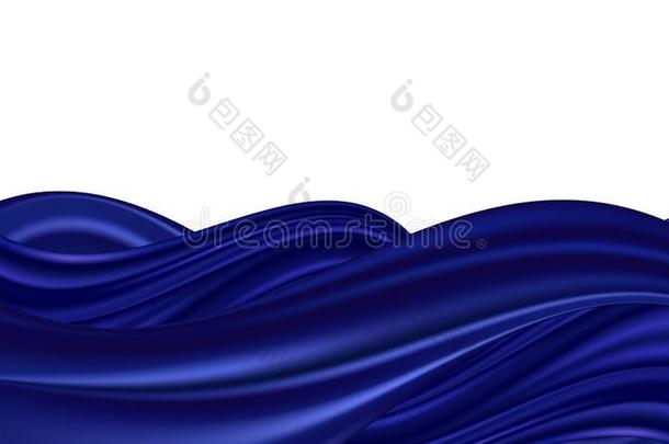 <strong>蓝色</strong>波浪旋转,光滑的丝或缎质地.波状的奢侈的bowel肠