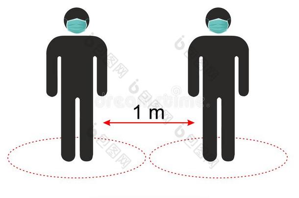 社会的距离在指已提到的人时间关于科维德19.