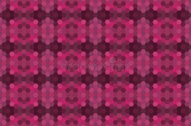 粉红色的无缝的马赛克模式.抽象的六边形背景为warmair热空气