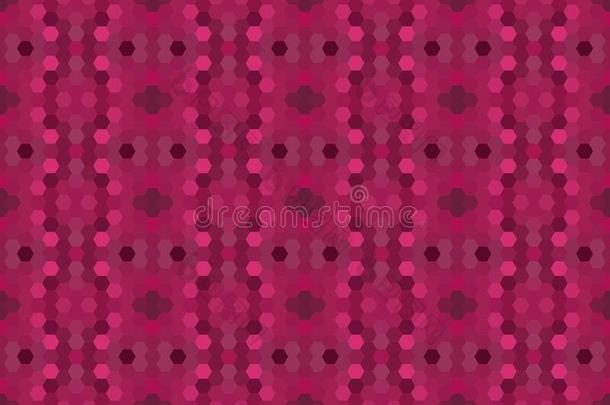 粉红色的无缝的马赛克模式.抽象的六边形背景为warmair热空气