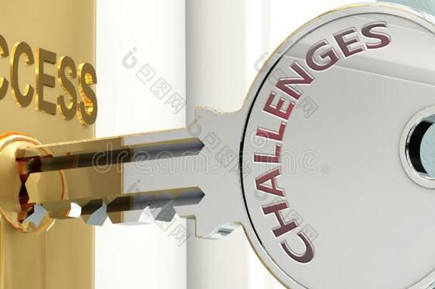 挑战和成功-绘画同样地单词挑战向一钥匙,英语字母表的第20个字母