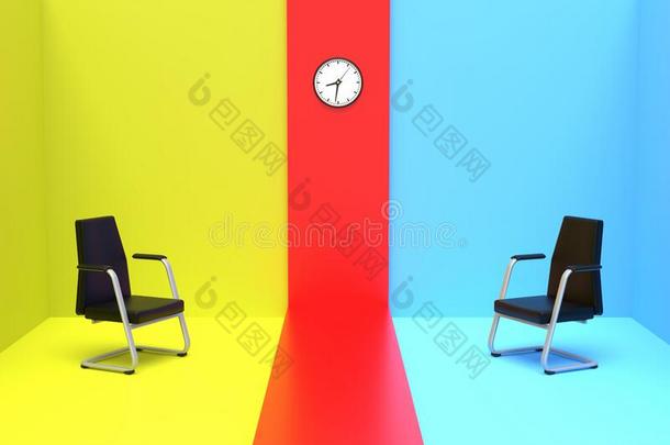 两个黑的扶手椅分离的和红色的边台采用前面关于eac每