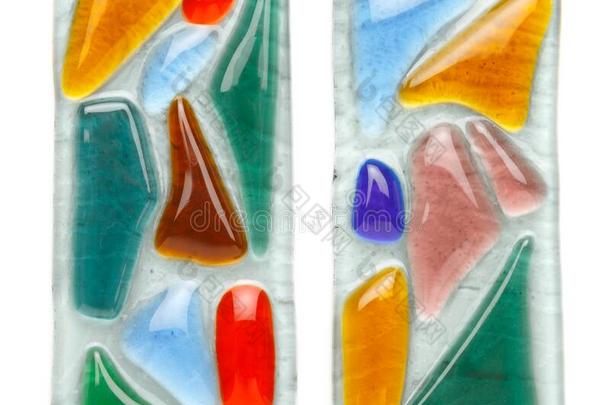 抽象的作品使关于有色的玻璃在旁边熔融科技