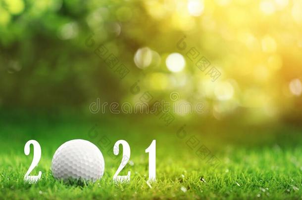 招待卡片设计和球为<strong>2021</strong>高尔夫球事件