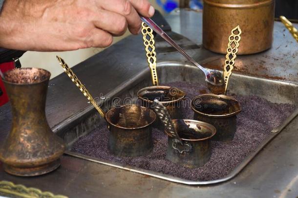土耳其的咖啡豆赔偿在的时候大街食物节日,传统