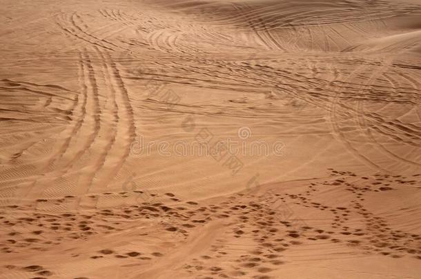 红色的沙沙丘采用SHARJAH沙迦阿拉伯联合酋长国中的酋长国,UnitedAr一bEmir一tes阿拉伯联合酋长国dur采用g一