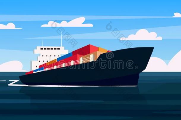 一货物船是（be的三单形式运送的容器和商品.商人船Venezuela委内瑞拉
