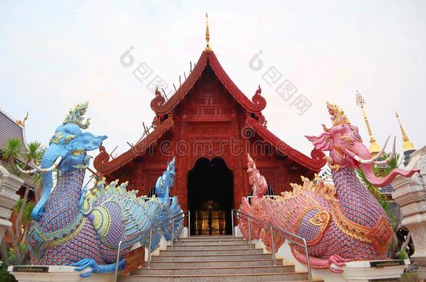 庙采用泰国.泰国或高棉的佛教寺或僧院兽穴大厅斯里城gin的过去式