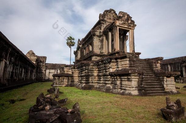生锈关于吴哥泰国或高棉的佛教寺或僧院,柬埔寨,2013