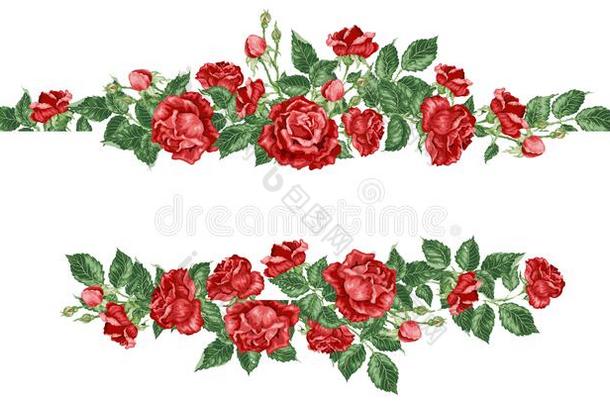 矢量框架大字标题说明和玫瑰布置