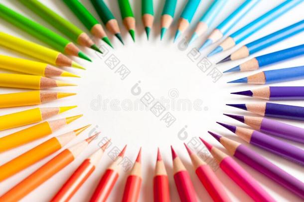 颜色铅笔采用安排采用颜色轮子颜色s向白色的后台