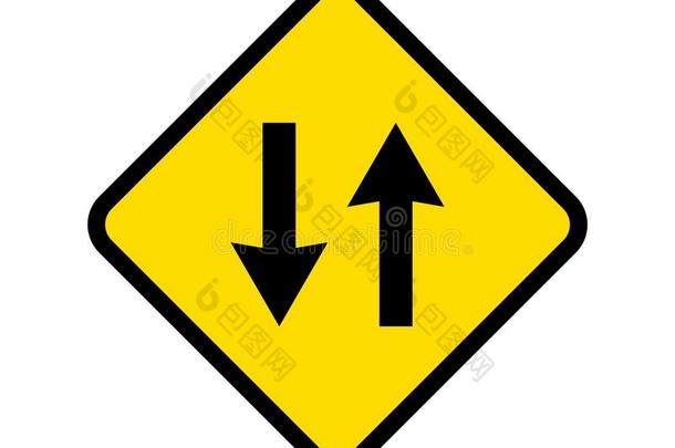 两个道路大街符号,两个道路交通象征