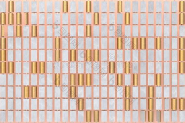 抽象的现代的几何学的白色的金工作室墙镶板讨厌<strong>至极</strong>的