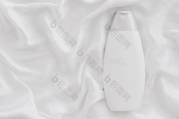 空白的标签化妆品容器瓶子同样地产品假雷达向白色的