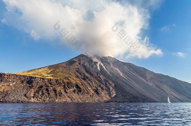 火山火山边缘之恋群岛伊莱西西里岛意大利