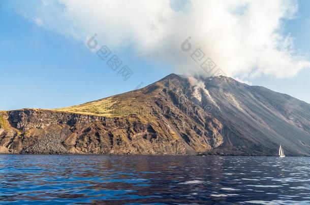 火山火山边缘之恋群岛伊莱西西里岛意大利